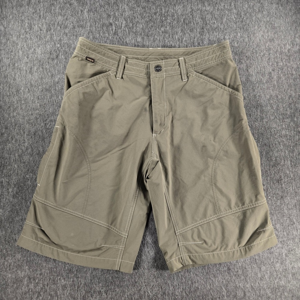 KUHL Renegade Shorts Mens 34 Olive Green Hiking Stretch Gorpcore Performance